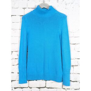 BANANA REPUBLIC Blue Modern Classic Turtleneck Sweater Minimalist Size Medium